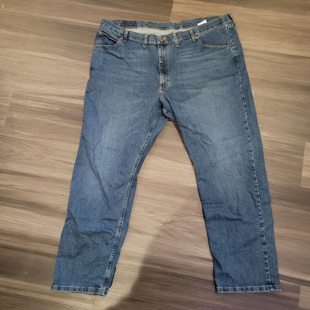Wrangler Premium Jeans Relaxed Fit Flex Blue 97FXWXD Mens Size 46x32 Pre-owned
